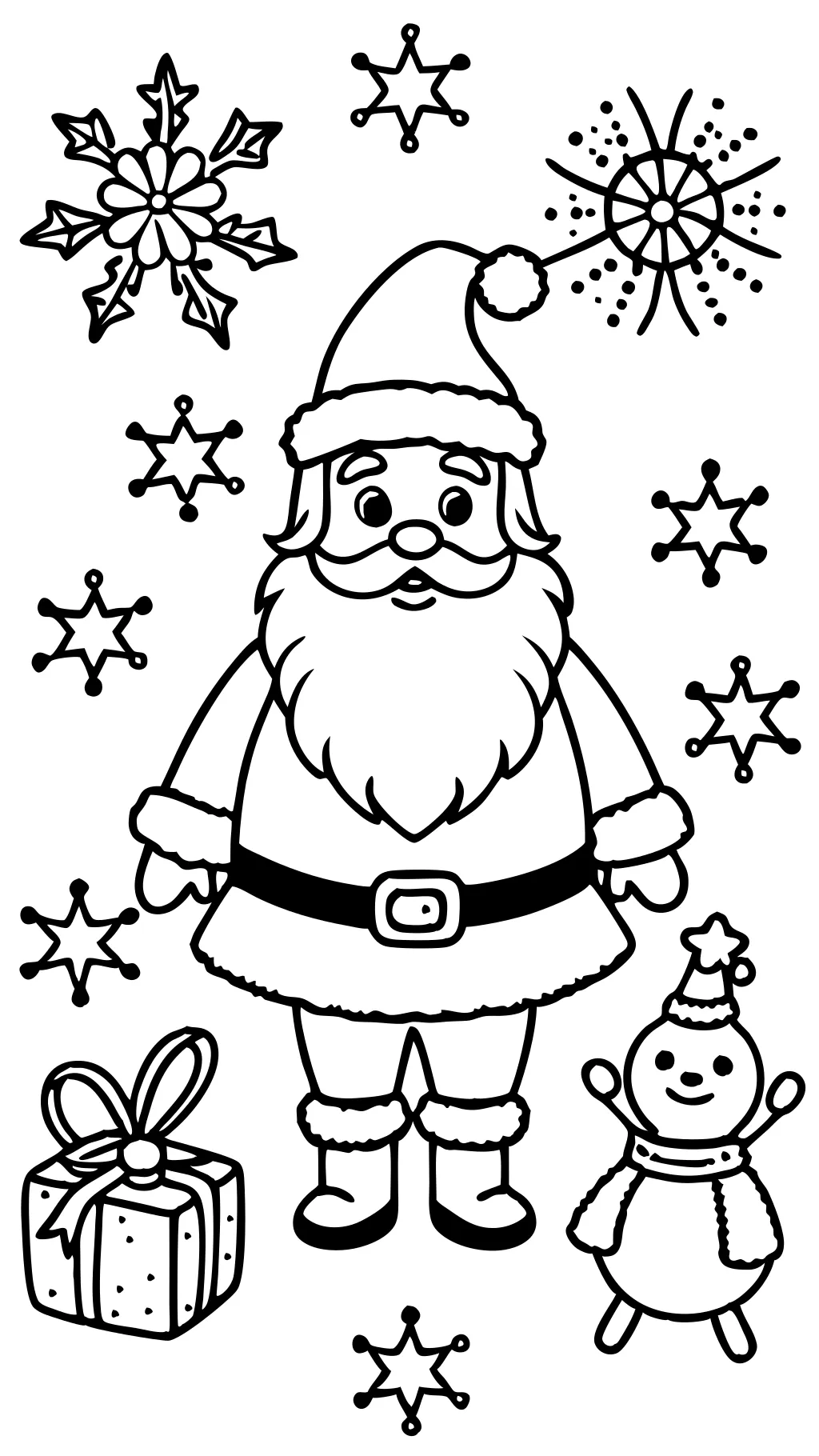 coloriages imprimables du Père Noël